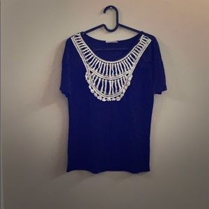 Lace Embroidered Shirt